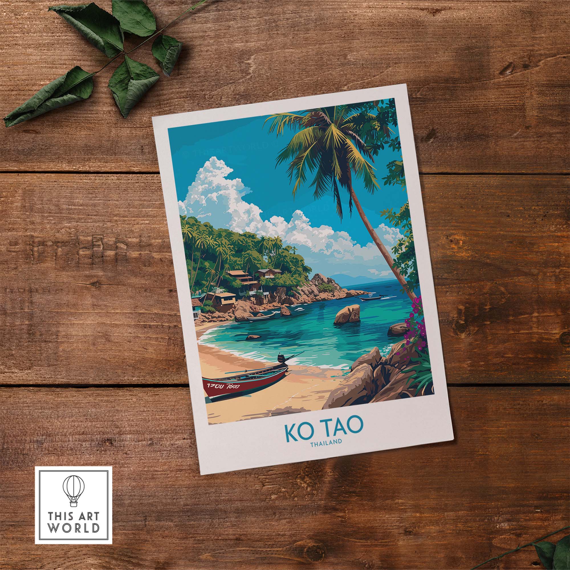 Ko Tao Print Thailand part of our best collection or travel posters and prints - This Art World
