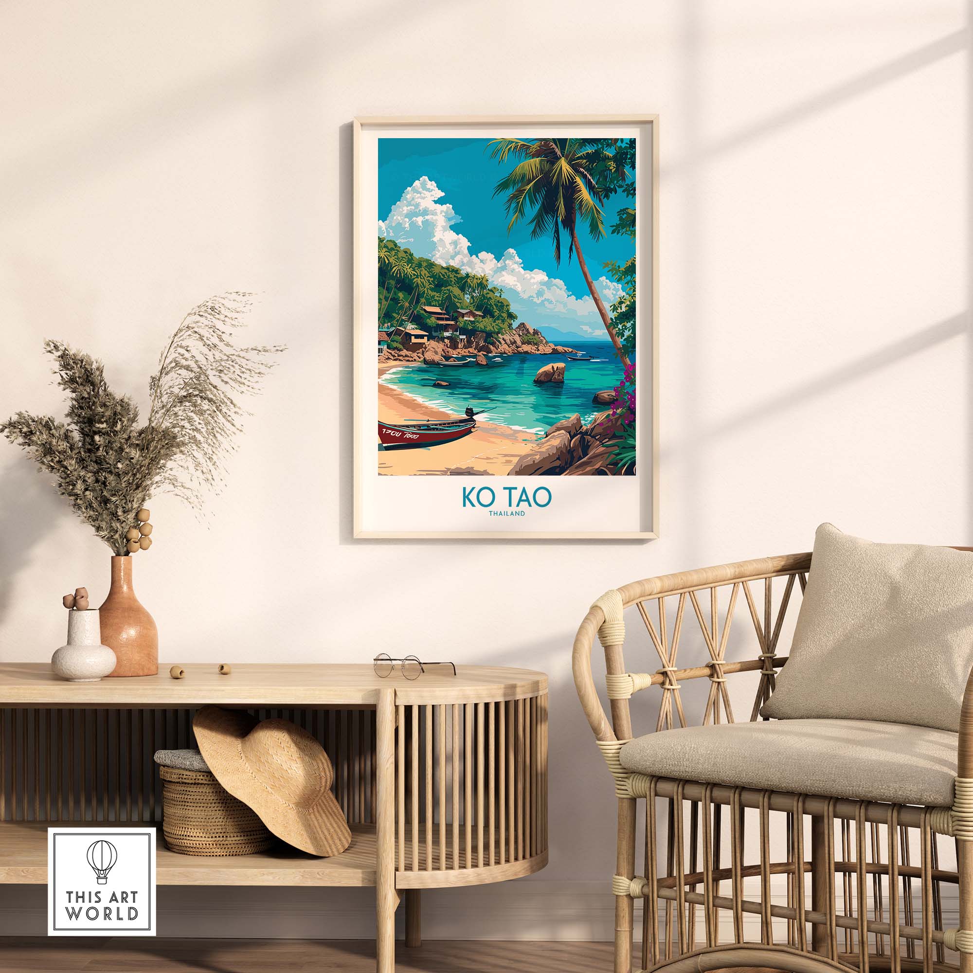 Ko Tao Print Thailand part of our best collection or travel posters and prints - This Art World