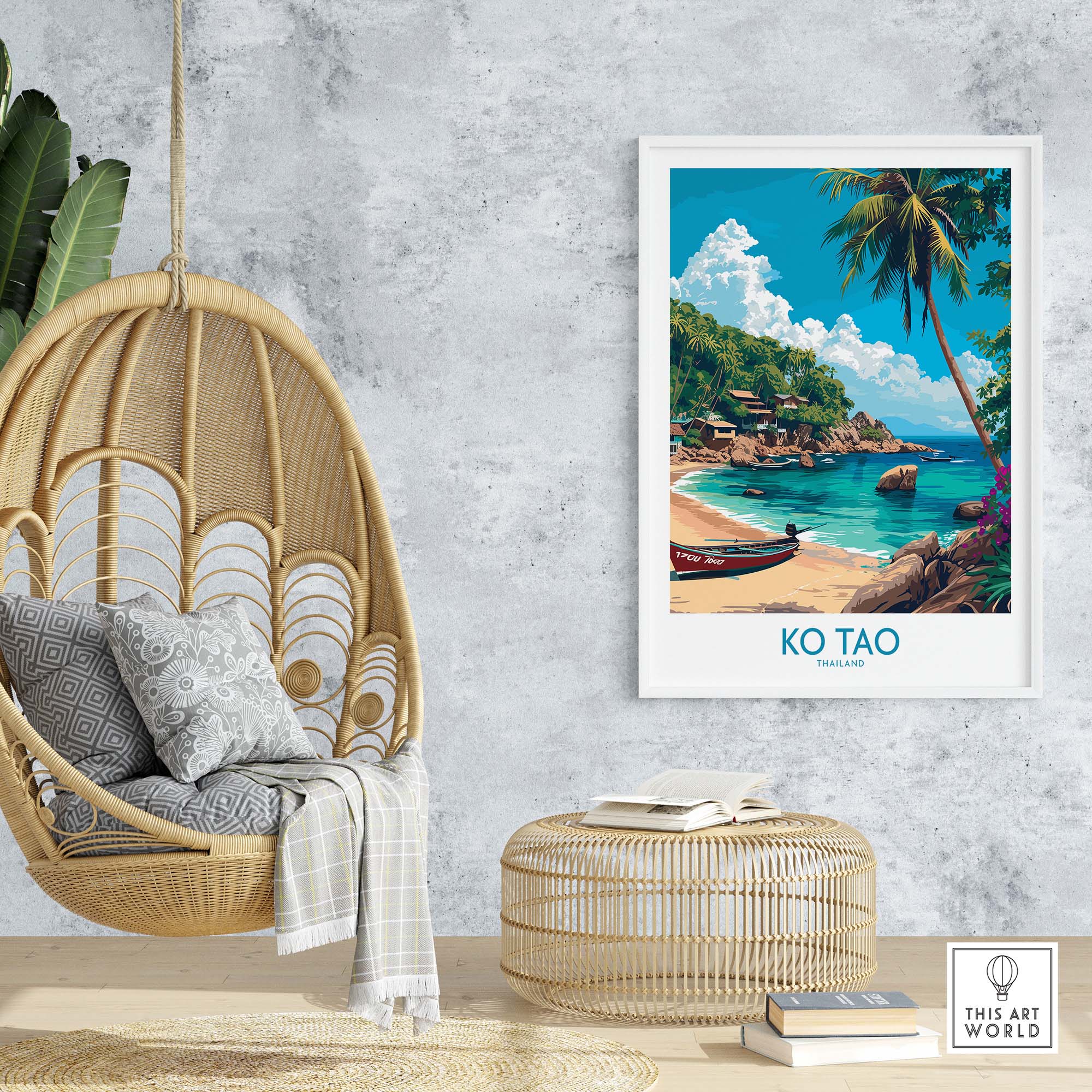 Ko Tao Print Thailand part of our best collection or travel posters and prints - This Art World