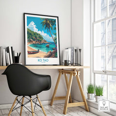 Ko Tao Print Thailand part of our best collection or travel posters and prints - This Art World