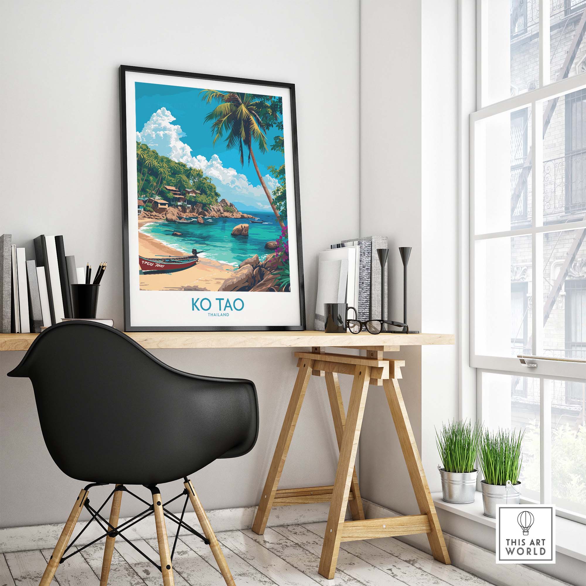 Ko Tao Print Thailand part of our best collection or travel posters and prints - This Art World