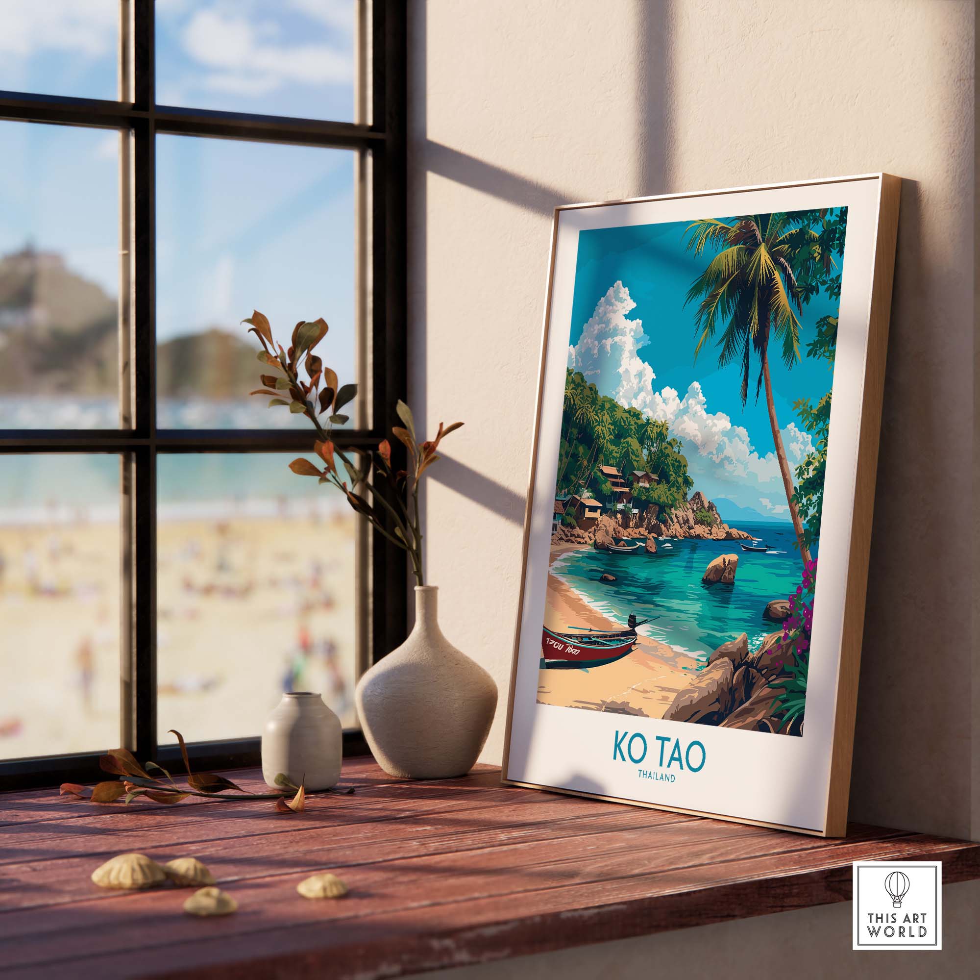 Ko Tao Print Thailand part of our best collection or travel posters and prints - This Art World
