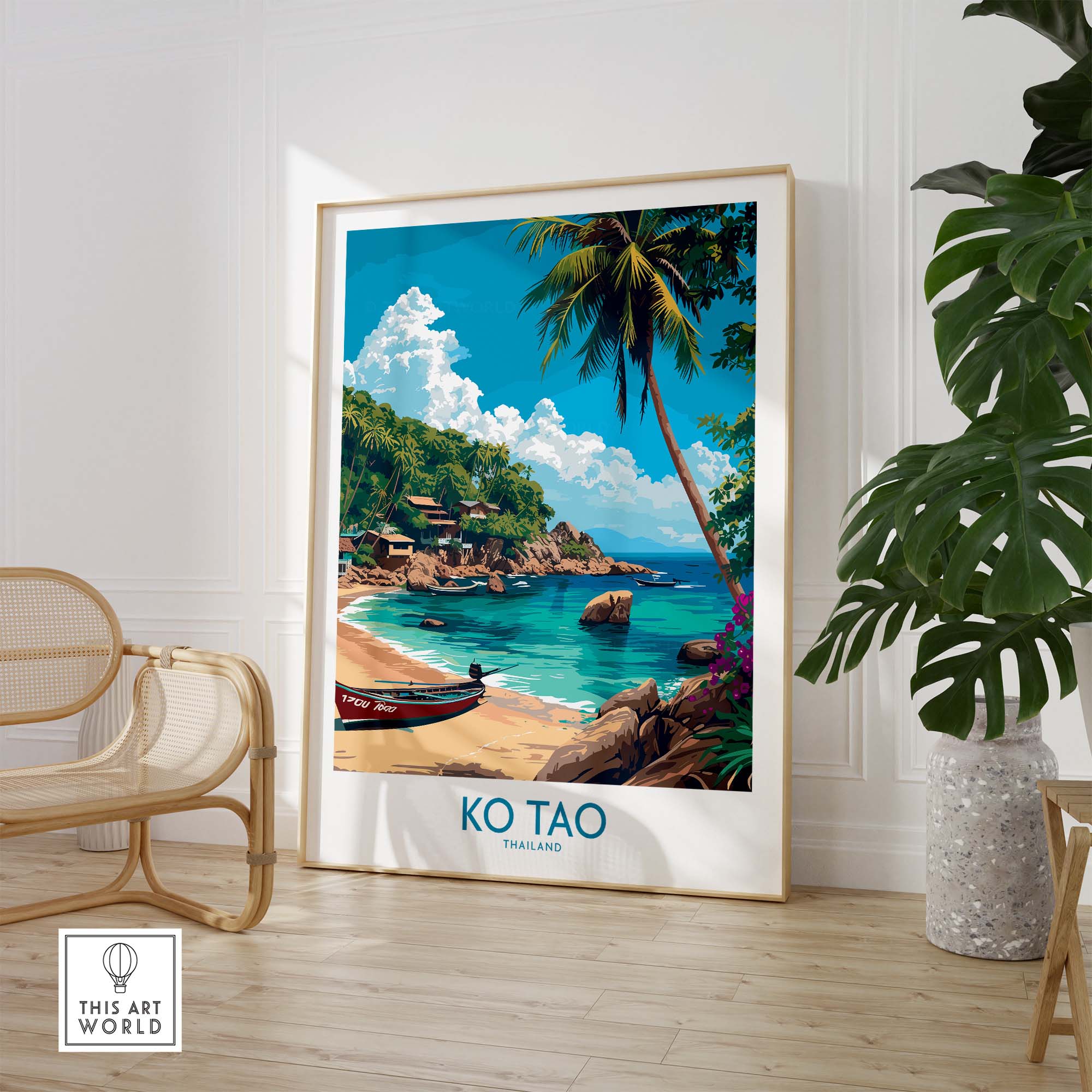 Ko Tao Print Thailand part of our best collection or travel posters and prints - This Art World