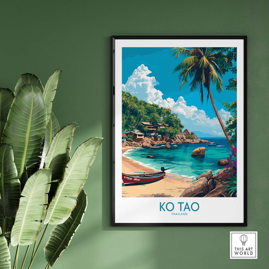 Ko Tao Print Thailand part of our best collection or travel posters and prints - This Art World