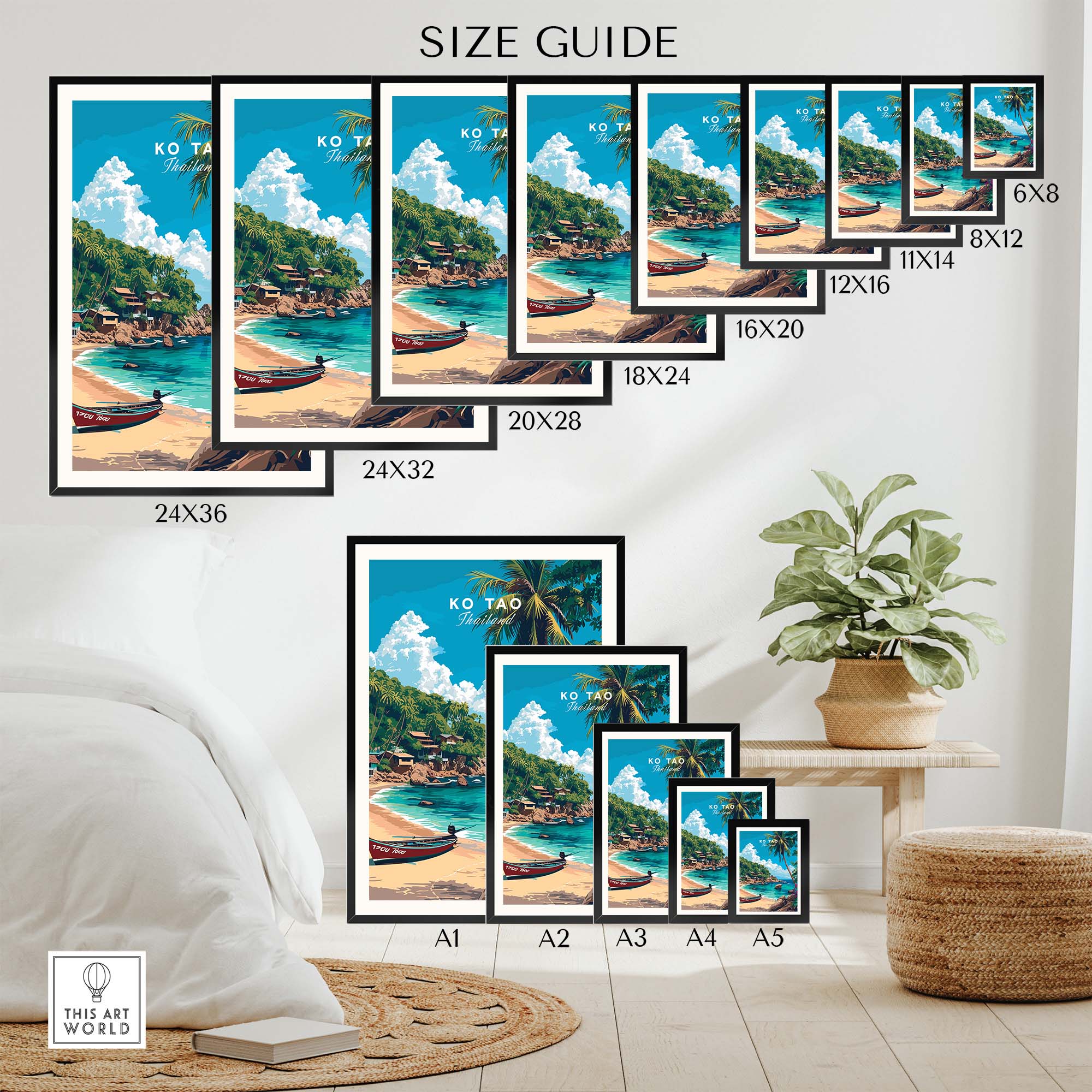 Ko Tao Travel Poster part of our best collection or travel posters and prints - This Art World
