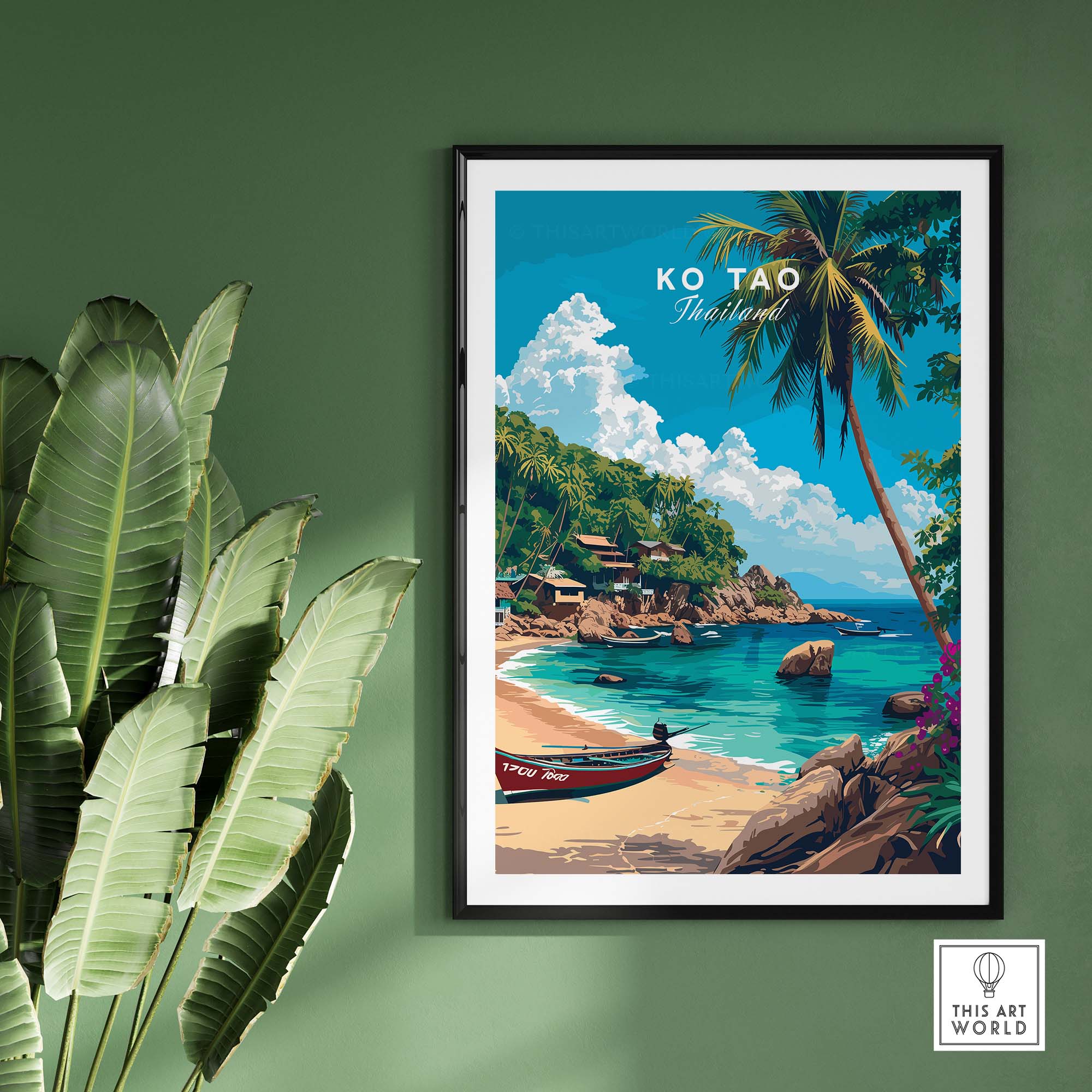 Ko Tao Travel Poster part of our best collection or travel posters and prints - This Art World