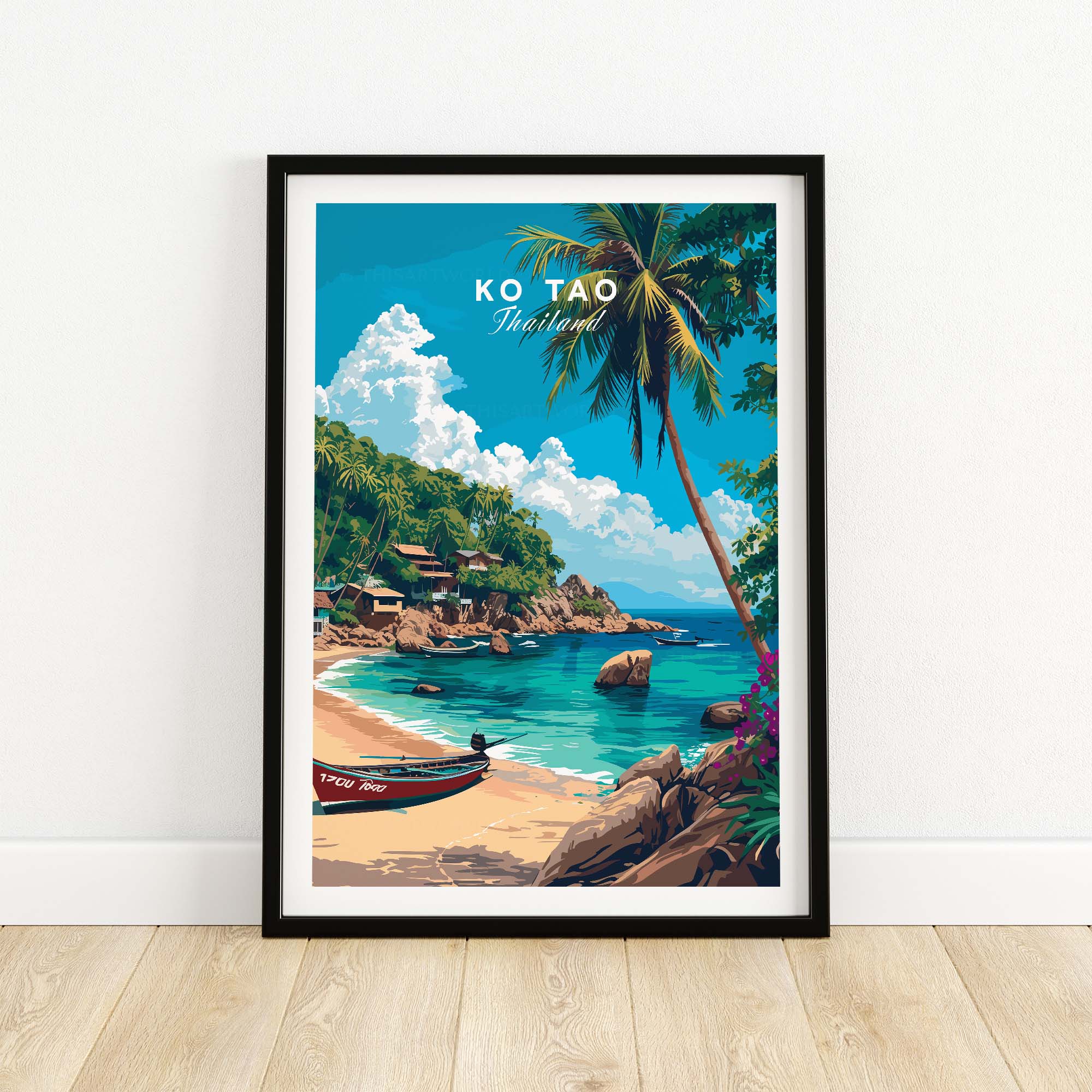 Ko Tao Travel Poster part of our best collection or travel posters and prints - This Art World