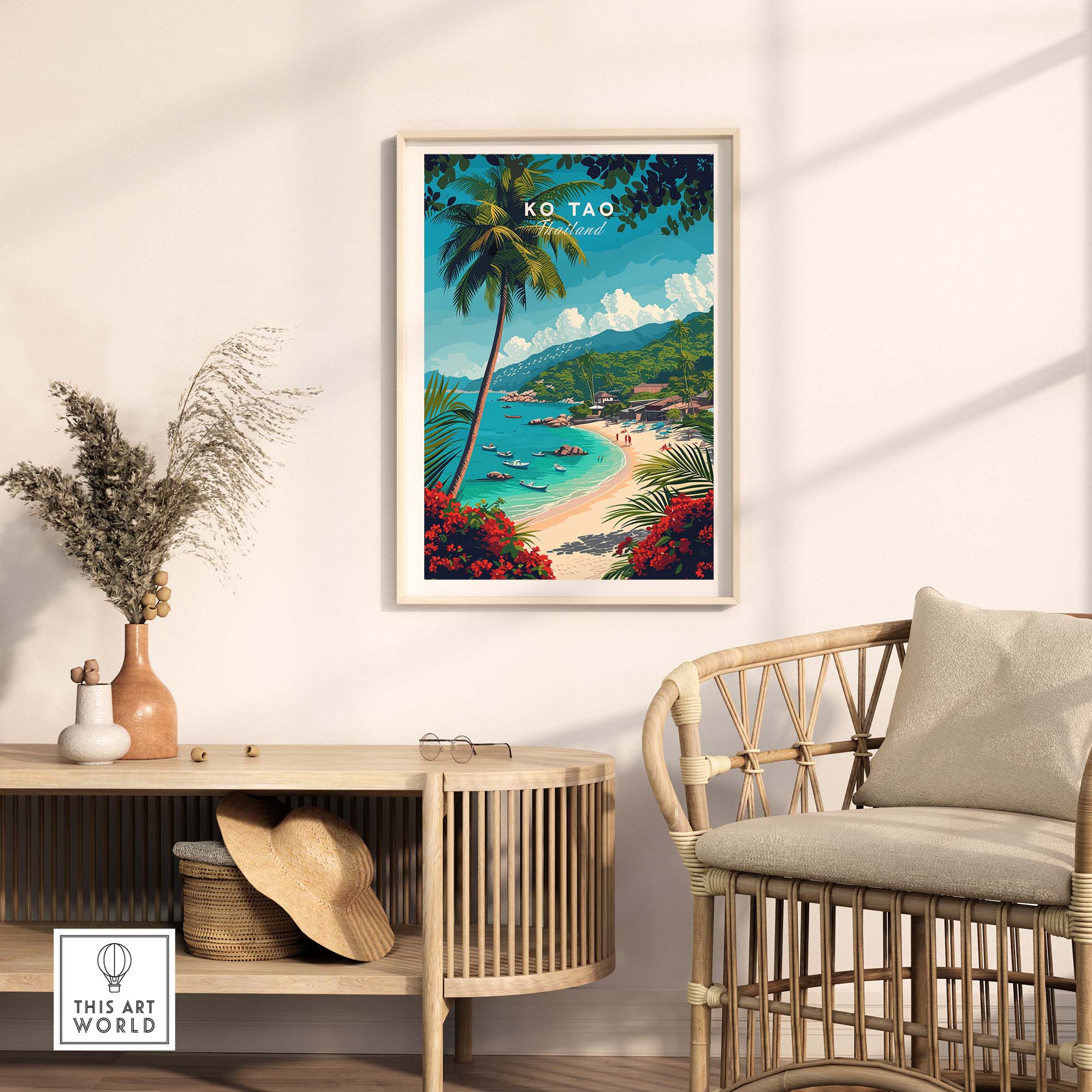 Ko Tao Wall Art Thailand part of our best collection or travel posters and prints - This Art World