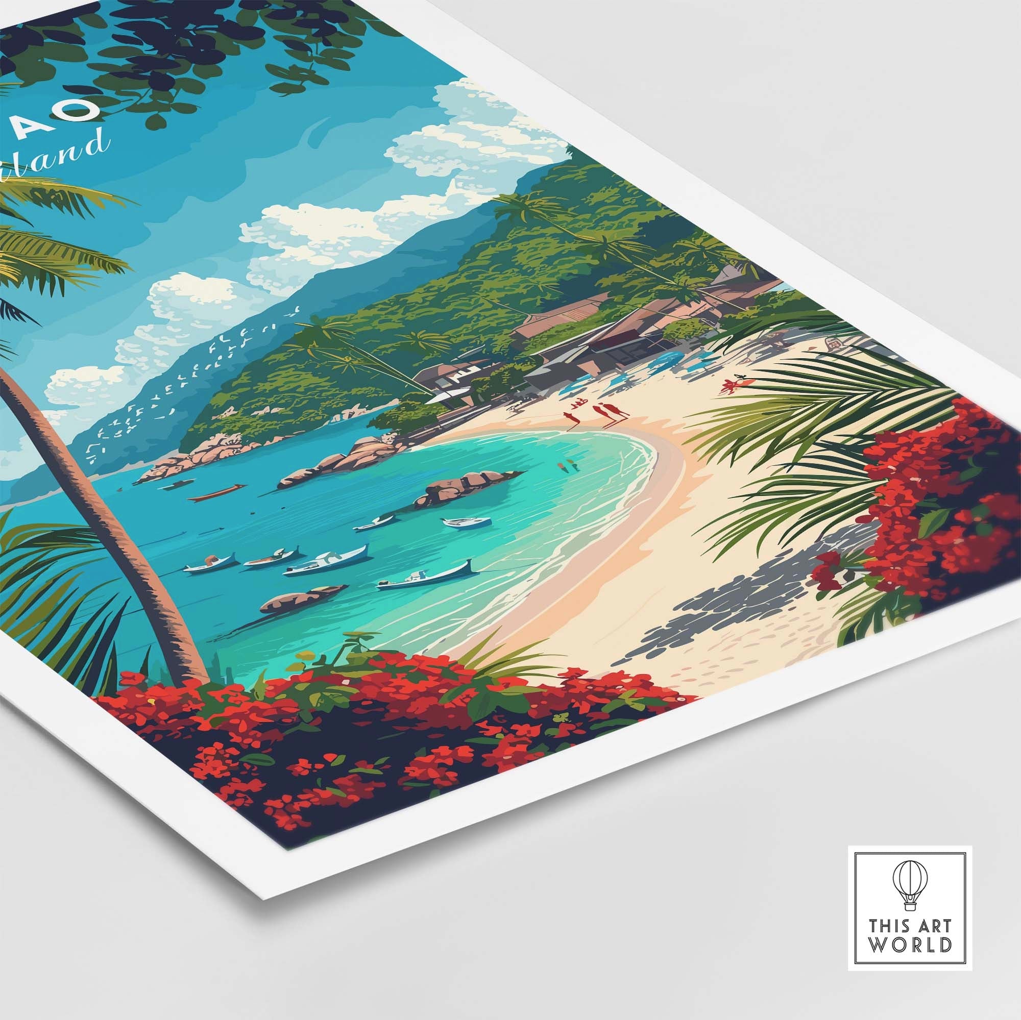 Ko Tao Wall Art Thailand part of our best collection or travel posters and prints - This Art World