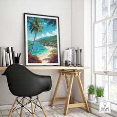 Ko Tao Wall Art Thailand part of our best collection or travel posters and prints - This Art World