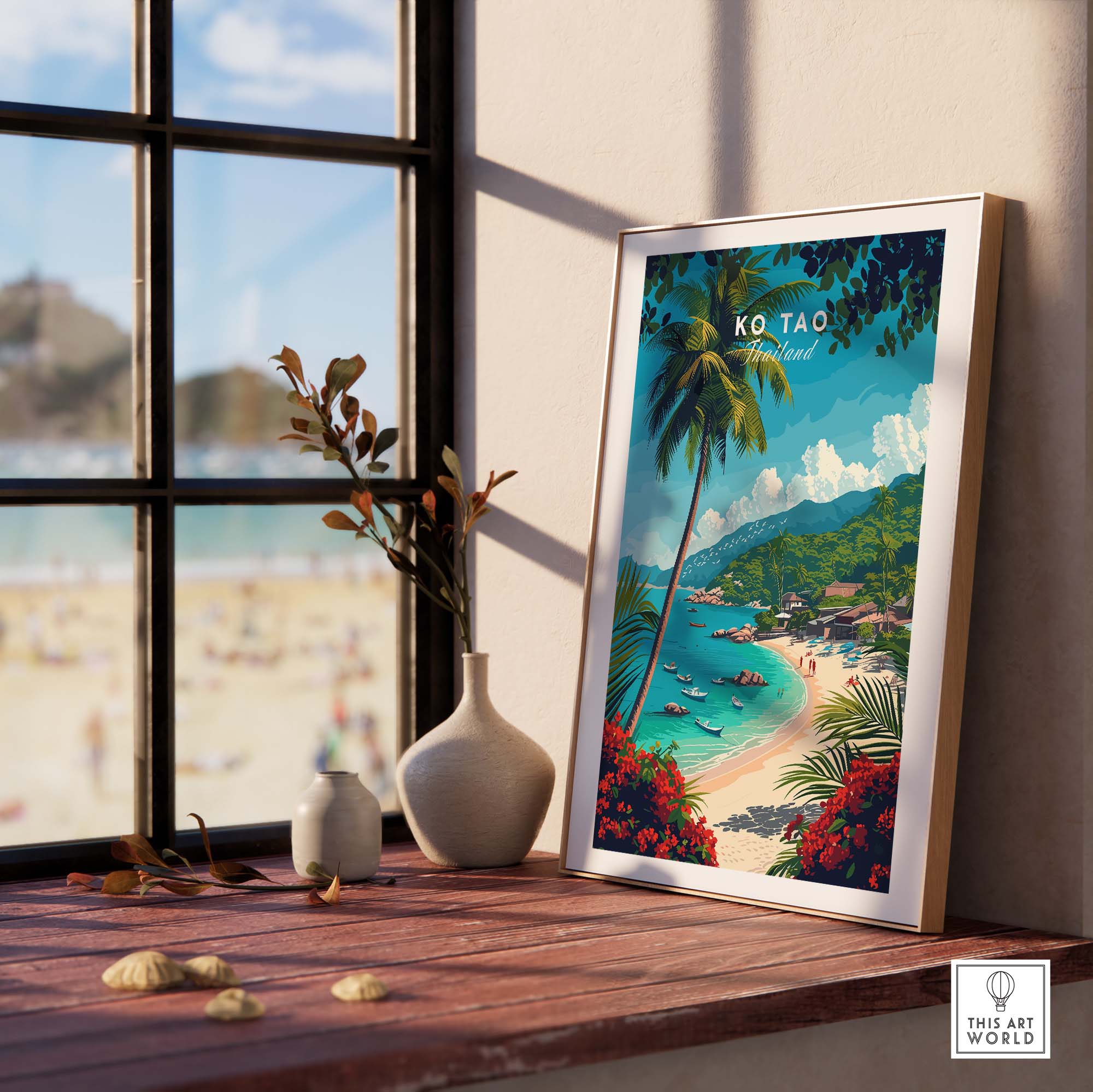 Ko Tao Wall Art Thailand part of our best collection or travel posters and prints - This Art World