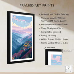 Kosovo Pristina Region Canvas Print | Balkan Home Decor framed art print with museum quality and handmade wooden frame.