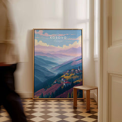 Kosovo Pristina Region Canvas Print | Balkan Home Decor showcasing a vibrant mountain landscape.