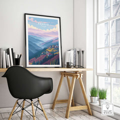 Kosovo Pristina Region Canvas Print | Balkan Home Decor displayed in a stylish room with modern decor.