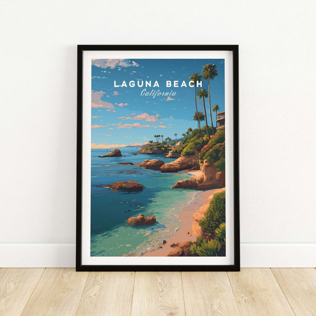 Laguna Beach Orange County Ocean View Print | California Home Decor featuring serene coastal scenery.