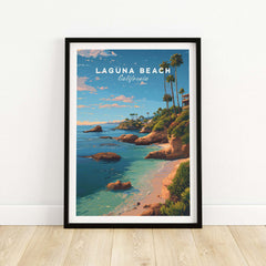 Laguna Beach Orange County Ocean View Print | California Home Decor featuring a stunning coastal view and vibrant colors.