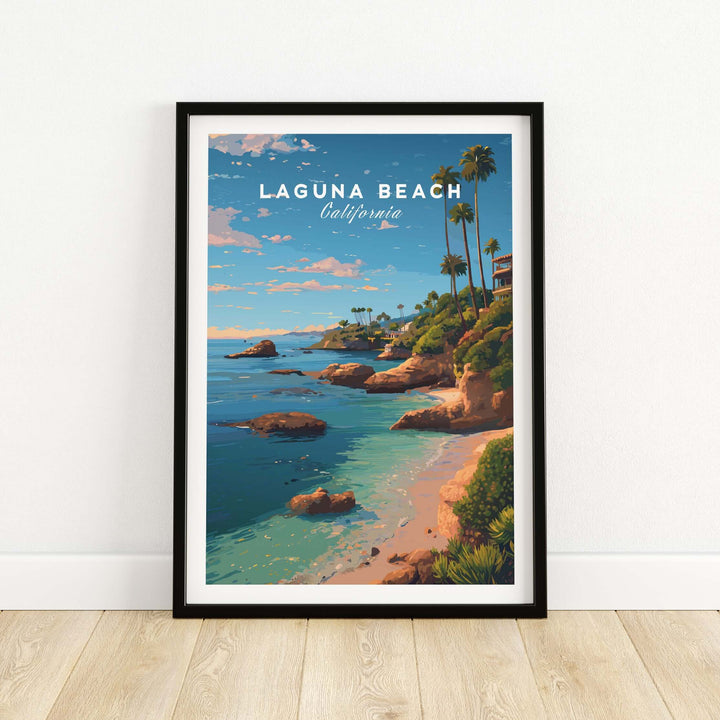 Laguna Beach Orange County Ocean View Print | California Home Decor featuring serene coastal scenery.
