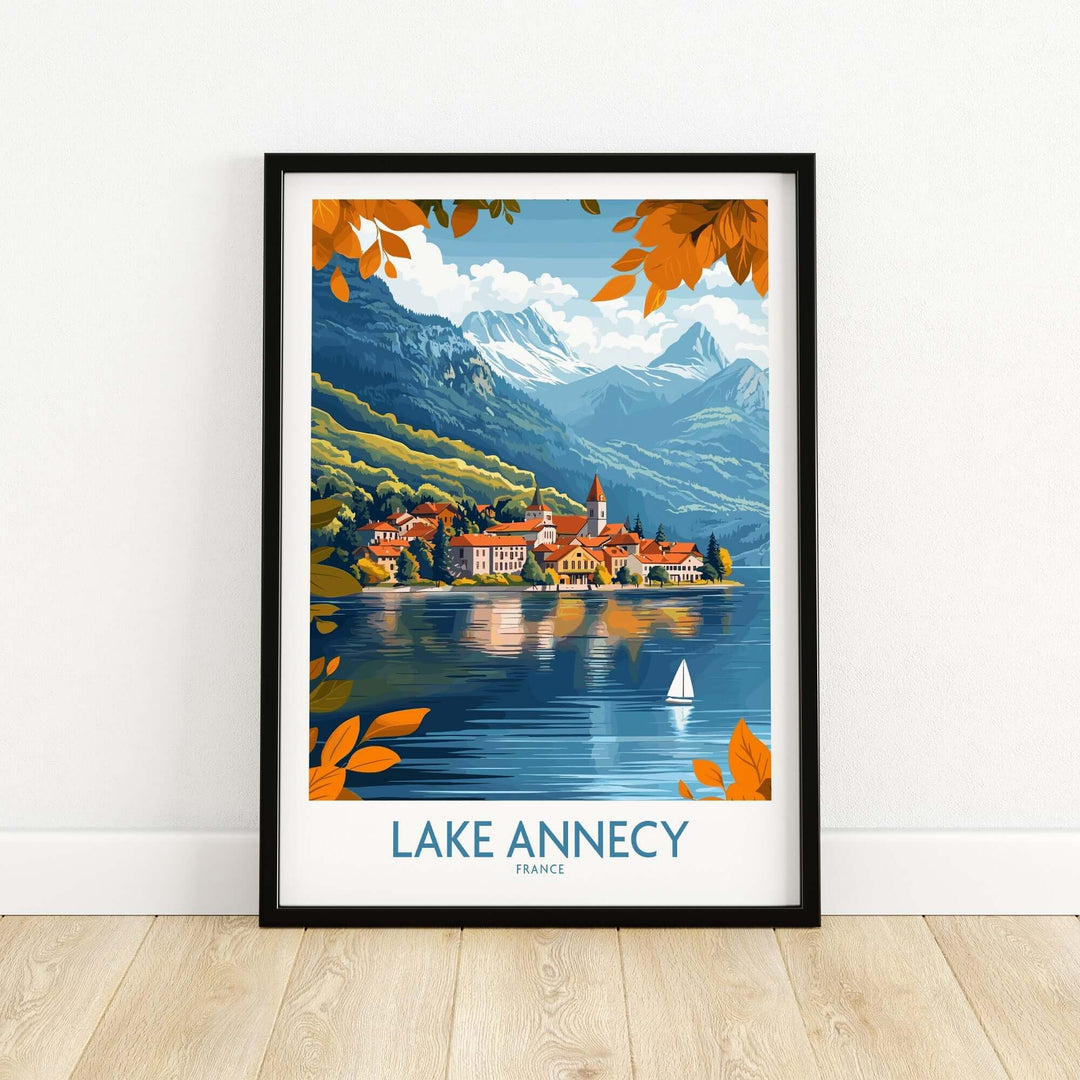 Lake Annecy Travel Poster France