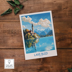 Lake Bled Art Print part of our best collection or travel posters and prints - This Art World