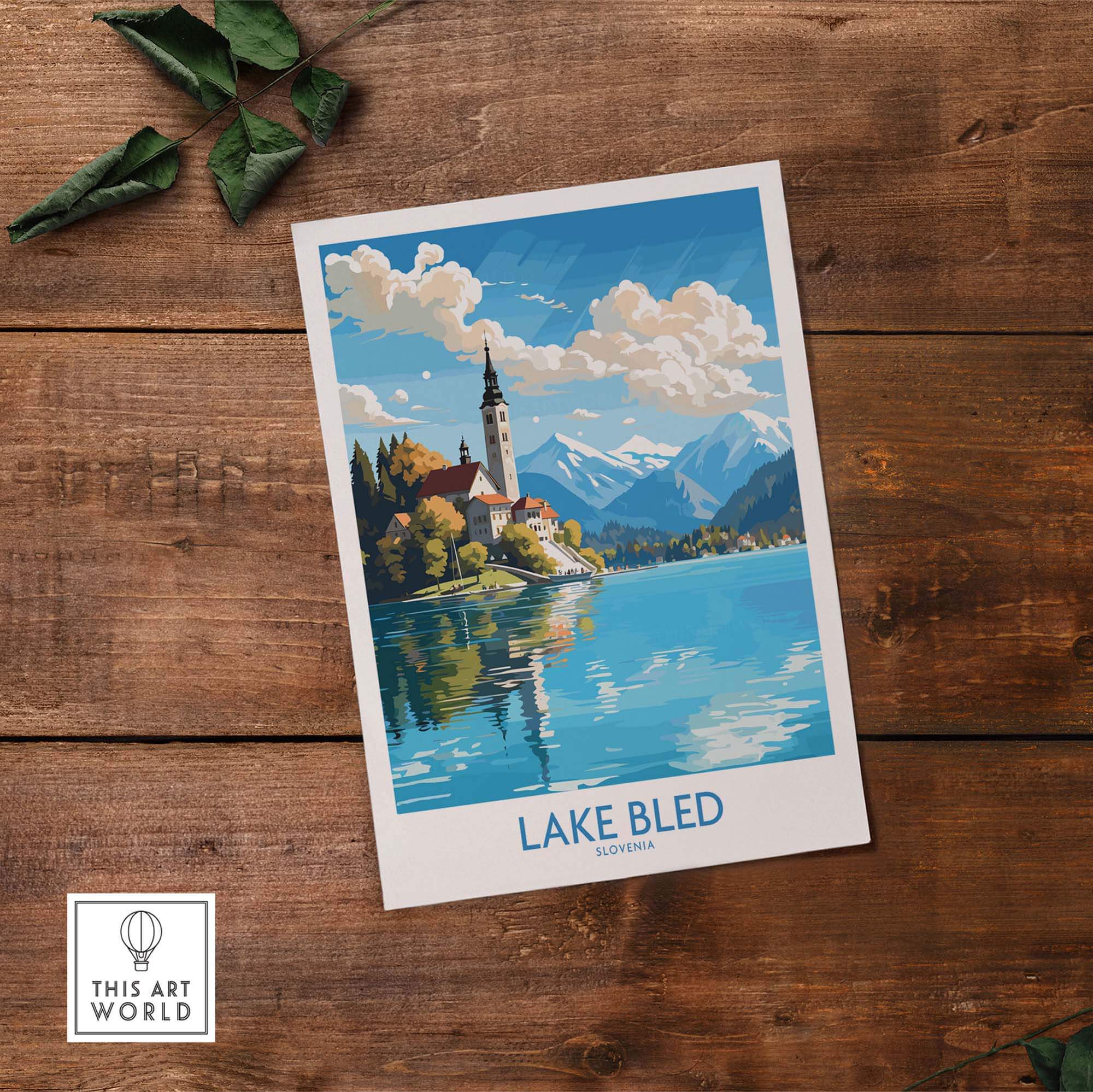Lake Bled Art Print part of our best collection or travel posters and prints - This Art World
