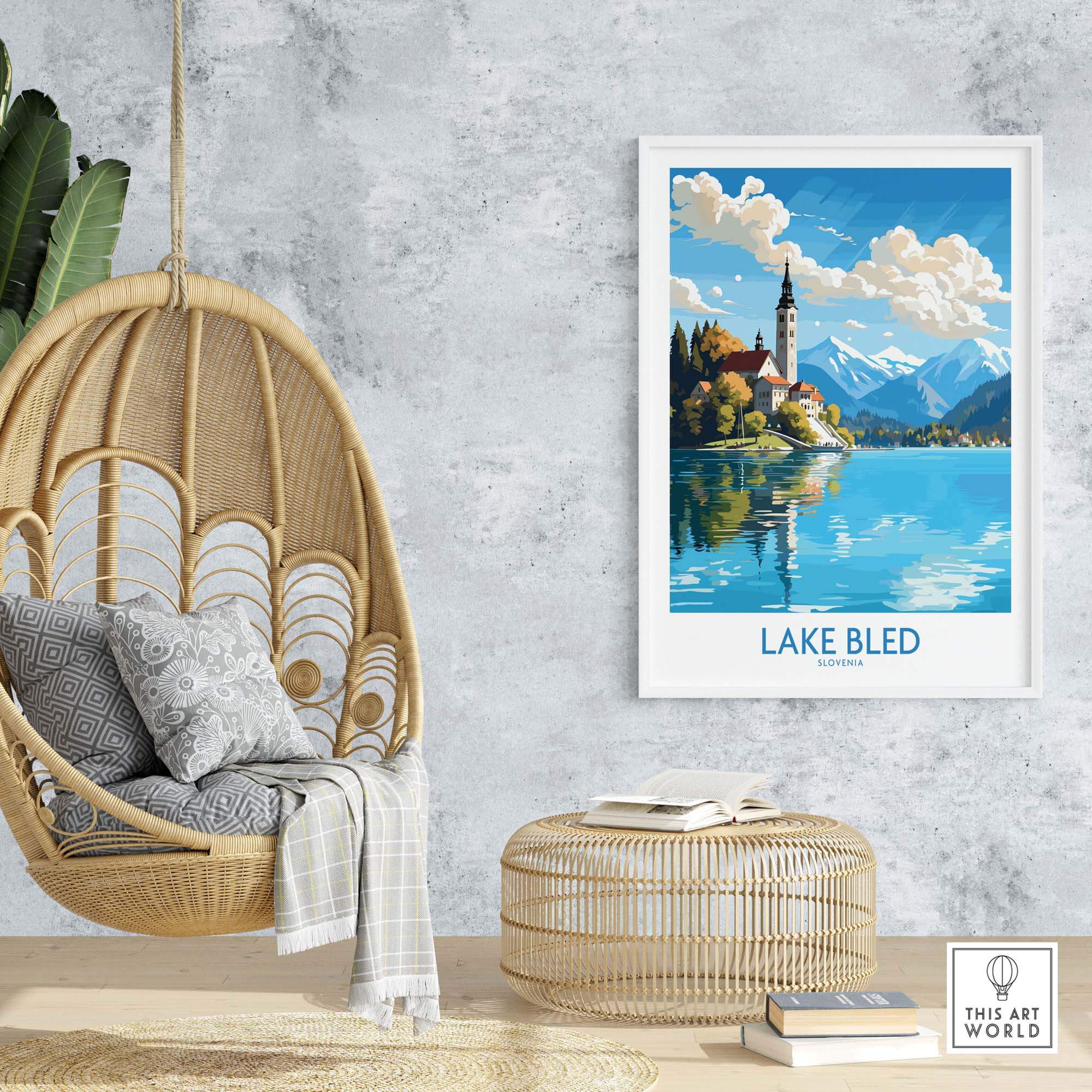 Lake Bled Art Print part of our best collection or travel posters and prints - This Art World