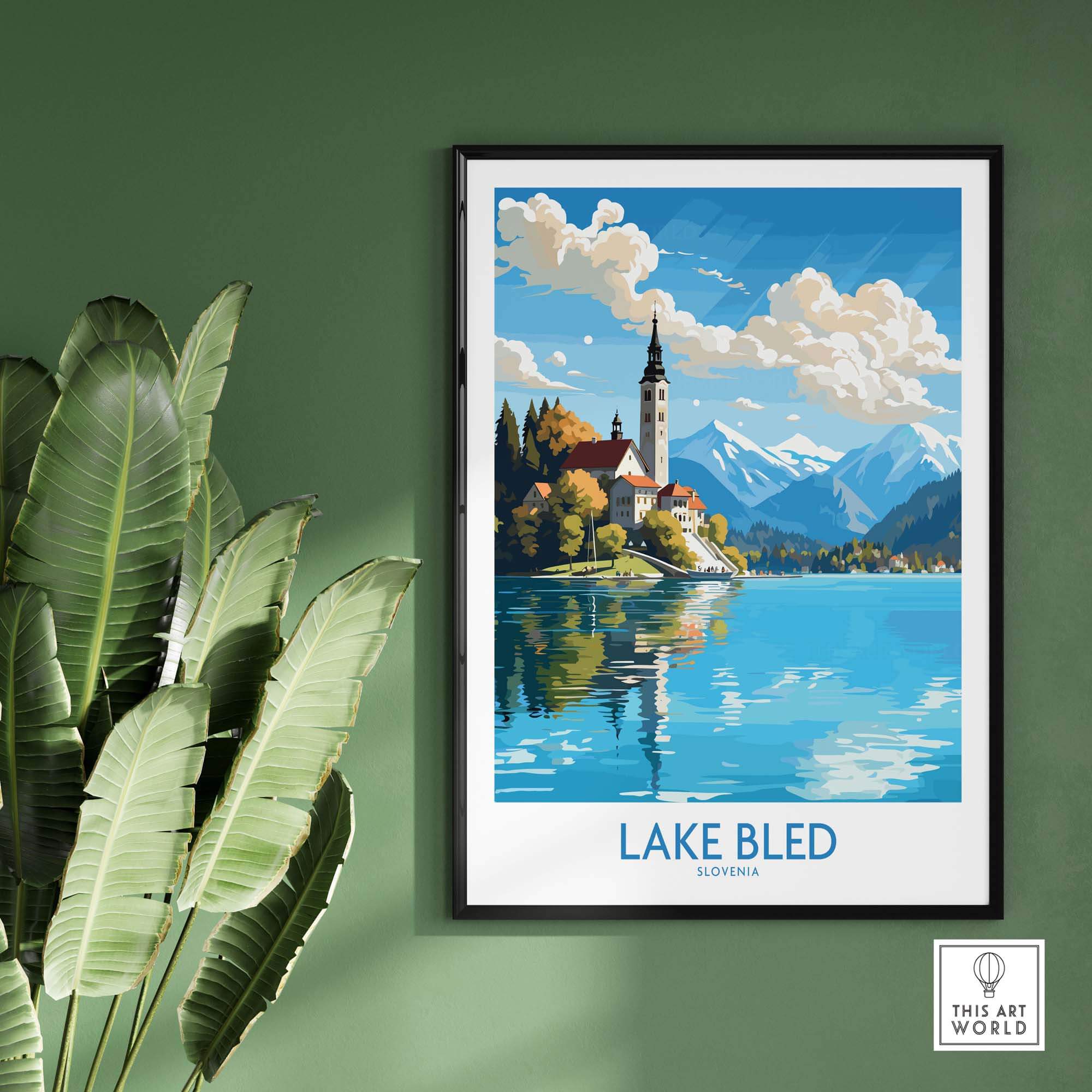 Lake Bled Art Print part of our best collection or travel posters and prints - This Art World