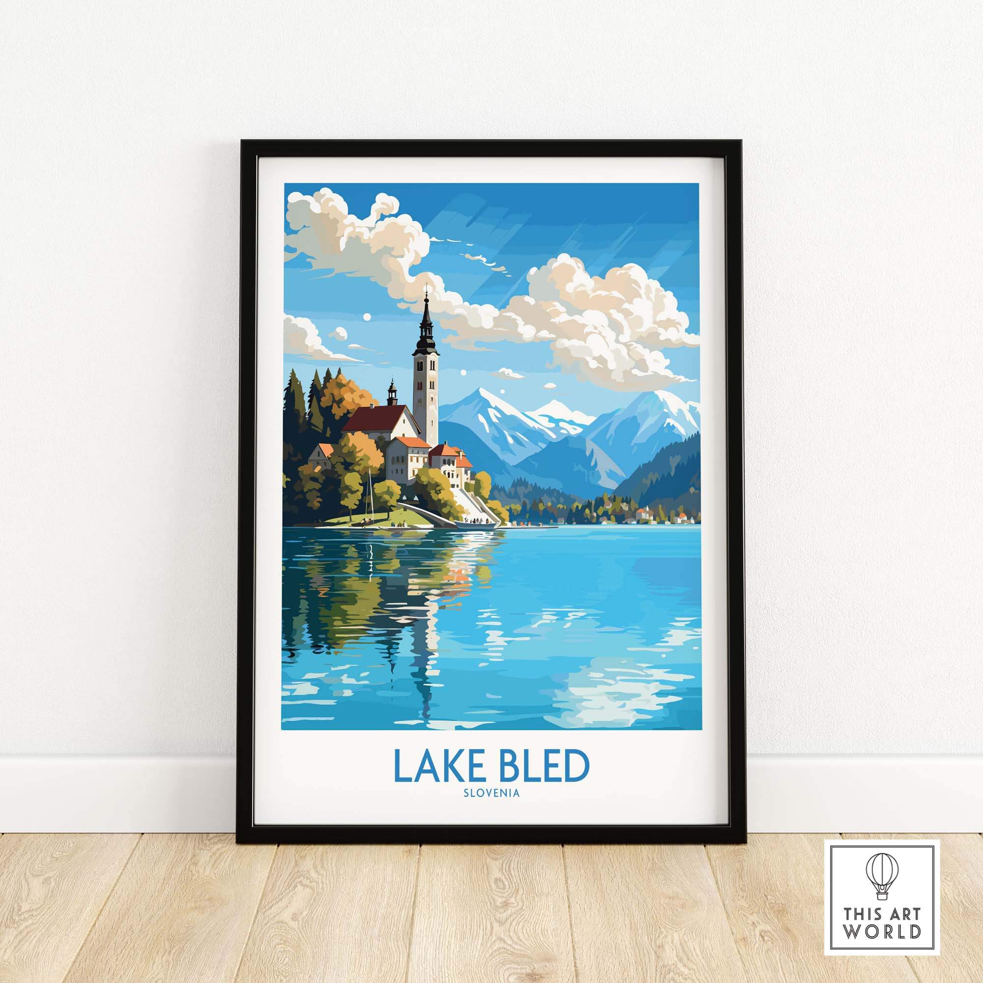 Lake Bled Art Print part of our best collection or travel posters and prints - This Art World