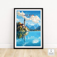 Lake Bled Poster part of our best collection or travel posters and prints - This Art World