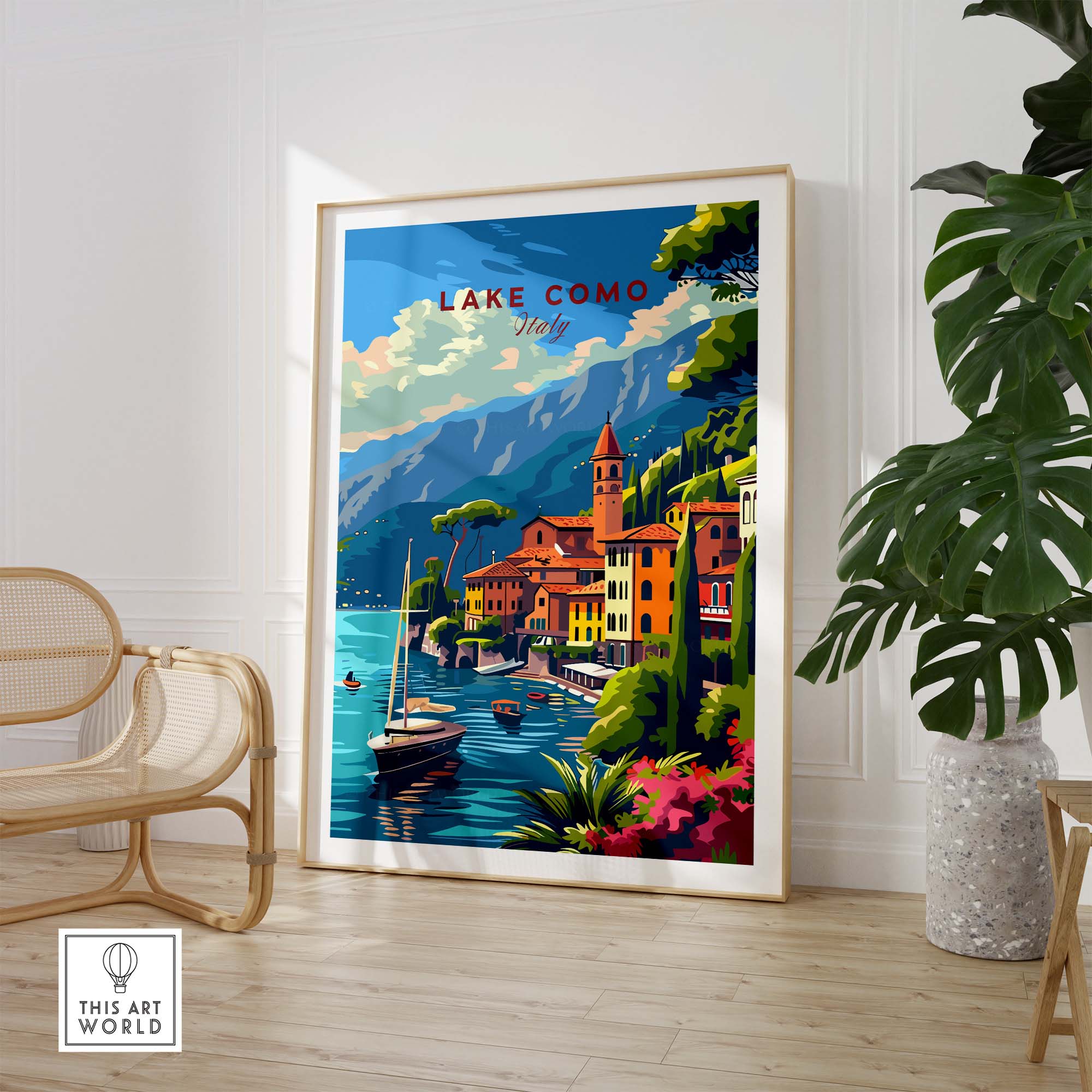 Lake Como Travel Poster