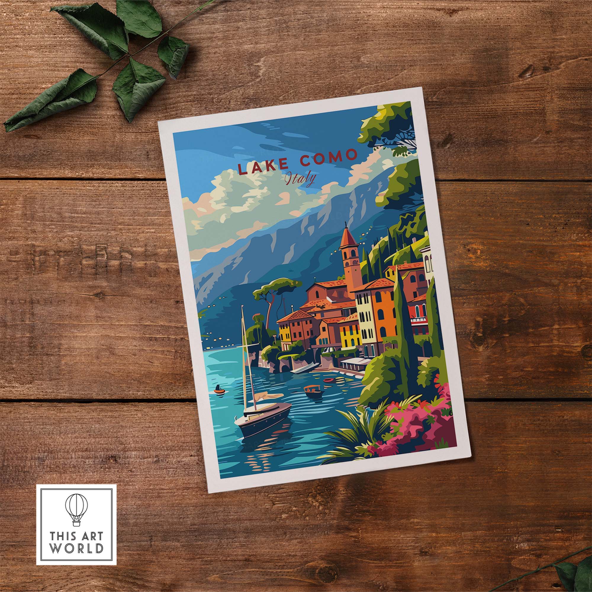 Lake Como Travel Poster