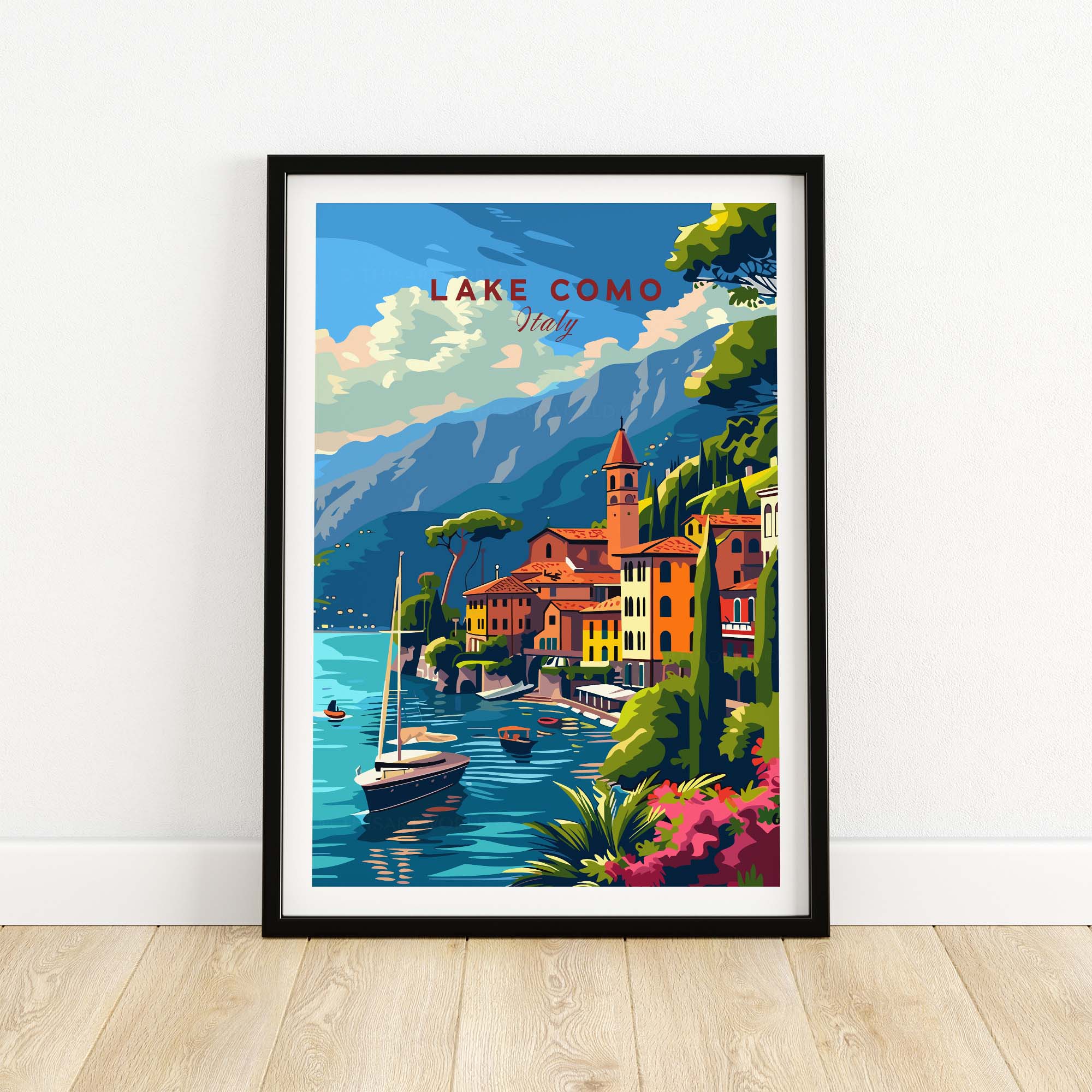 Lake Como Travel Poster