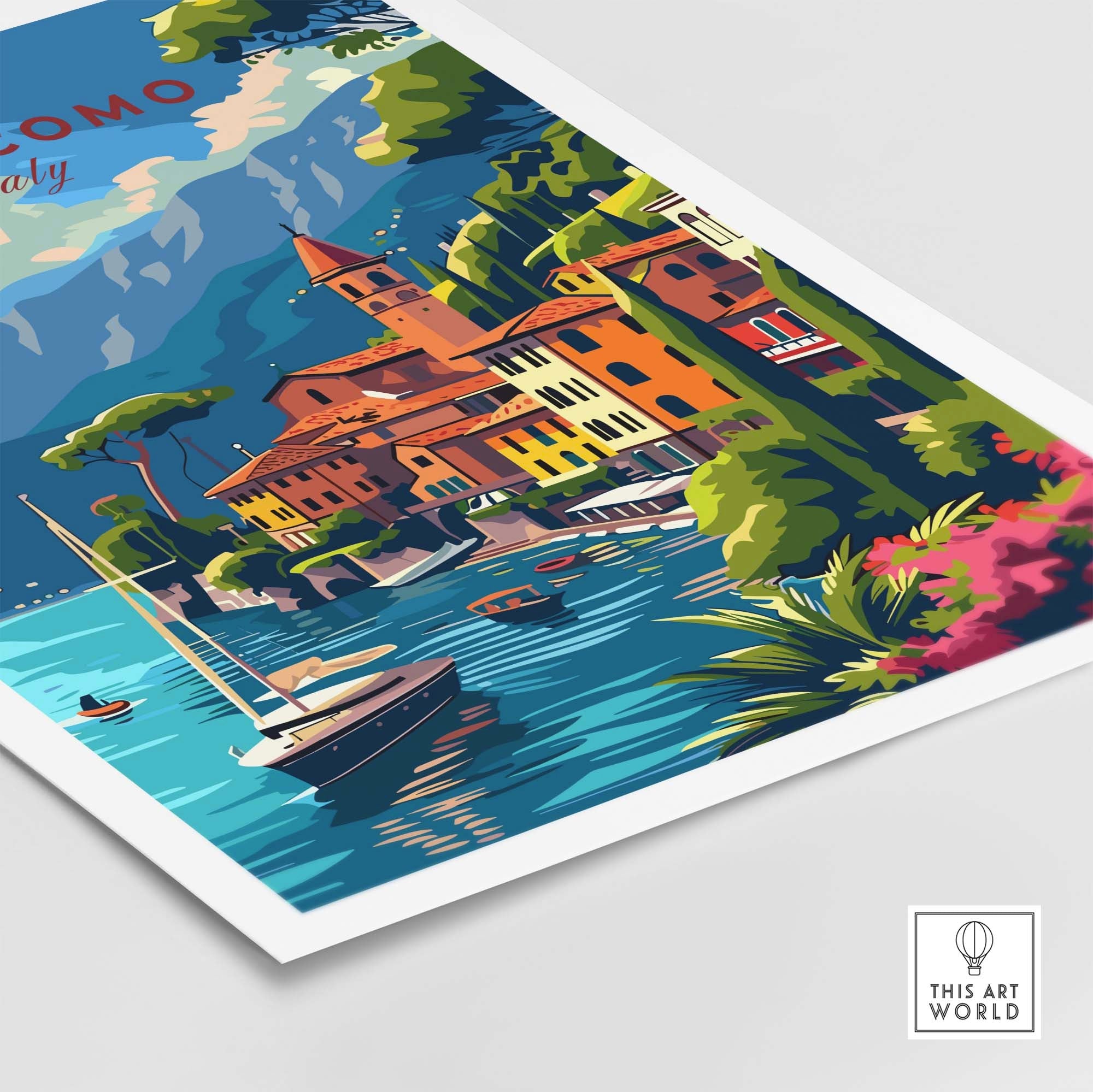 Lake Como Travel Poster