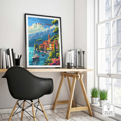 Lake Como Travel Poster
