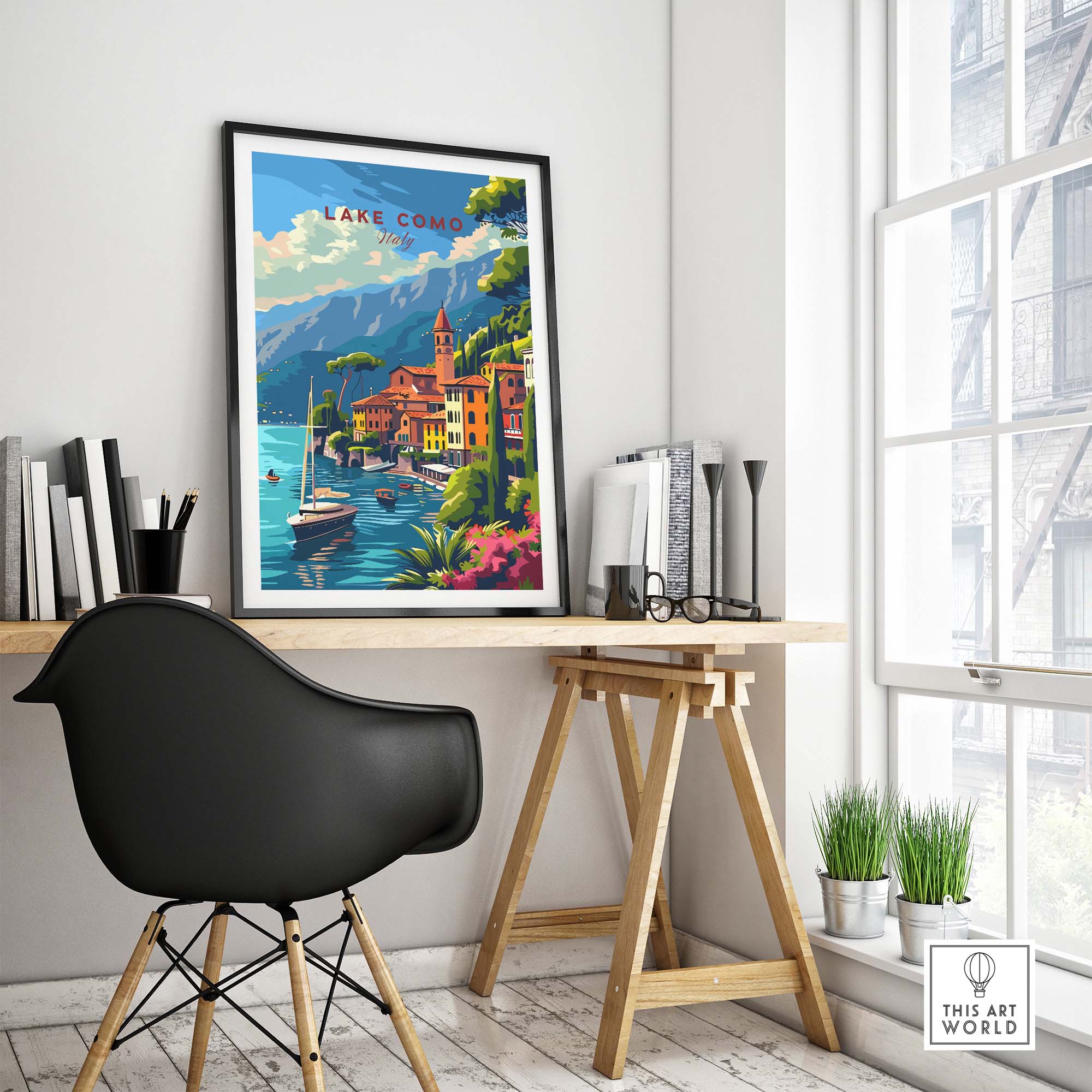 Lake Como Travel Poster