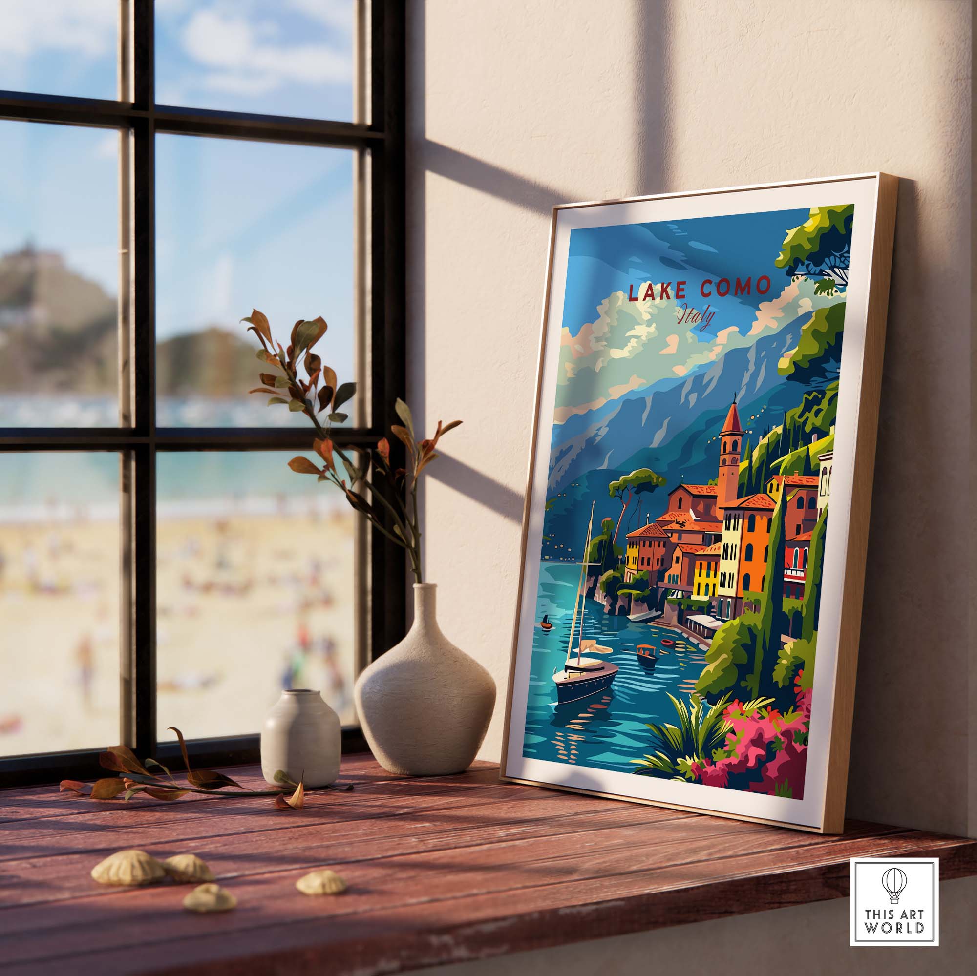 Lake Como Travel Poster
