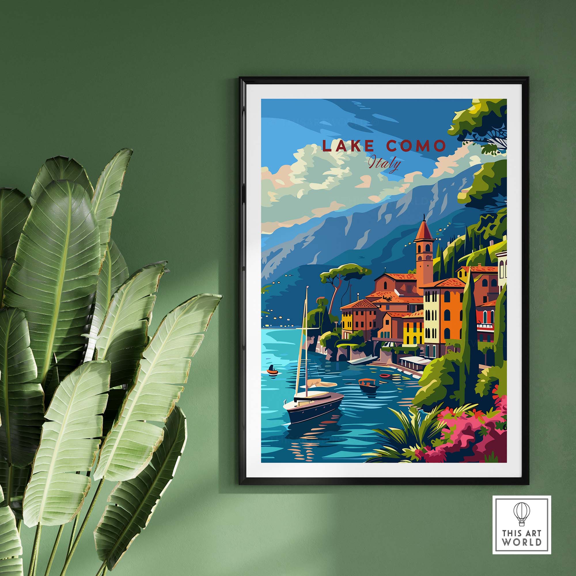Lake Como Travel Poster
