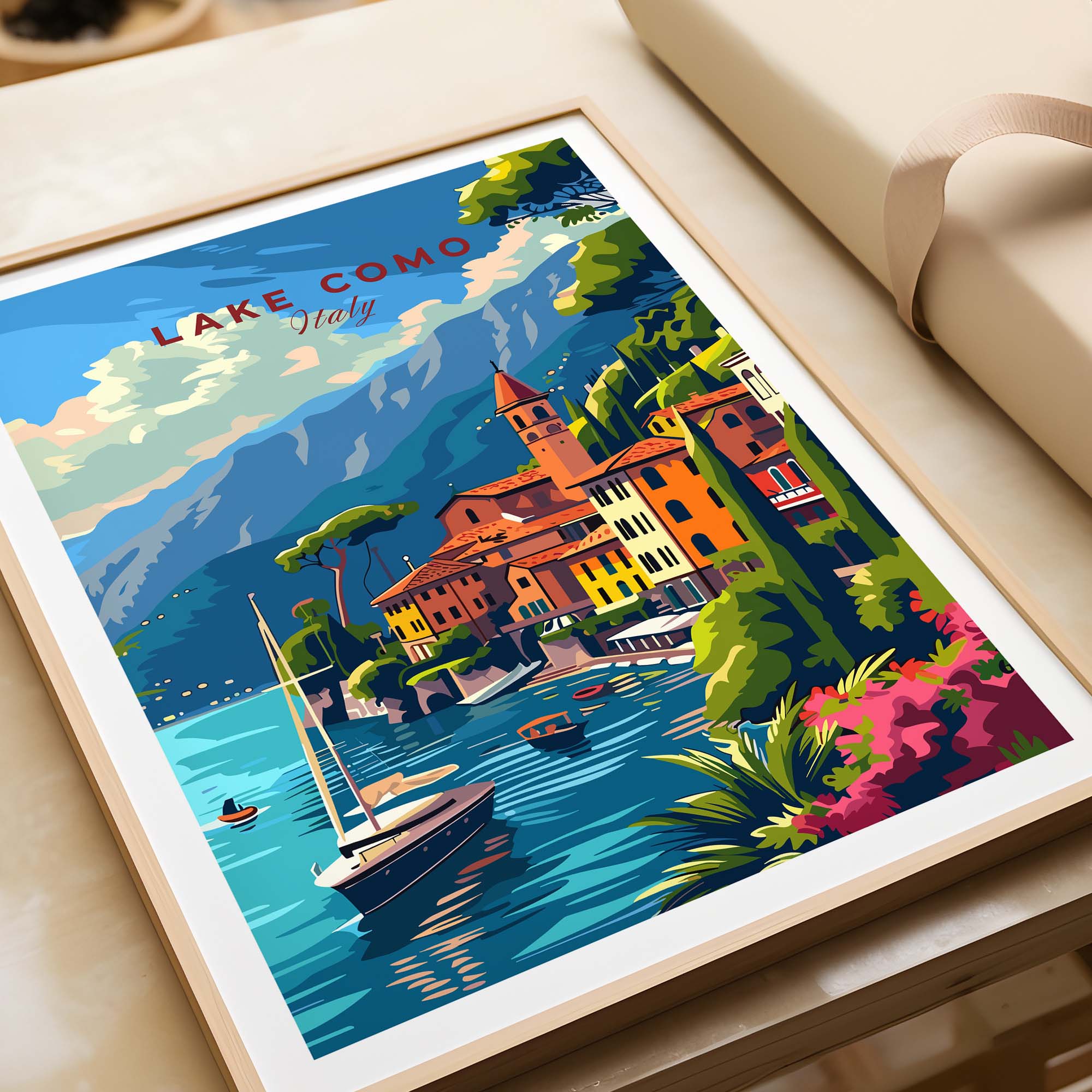 Lake Como Travel Poster