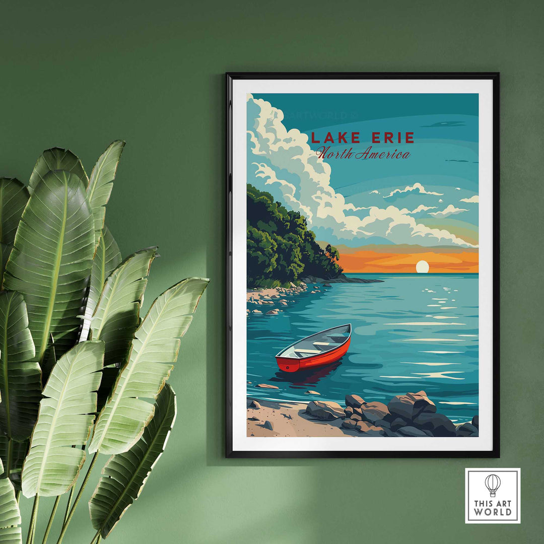 Lake Erie Poster - Great Lakes-This Art World