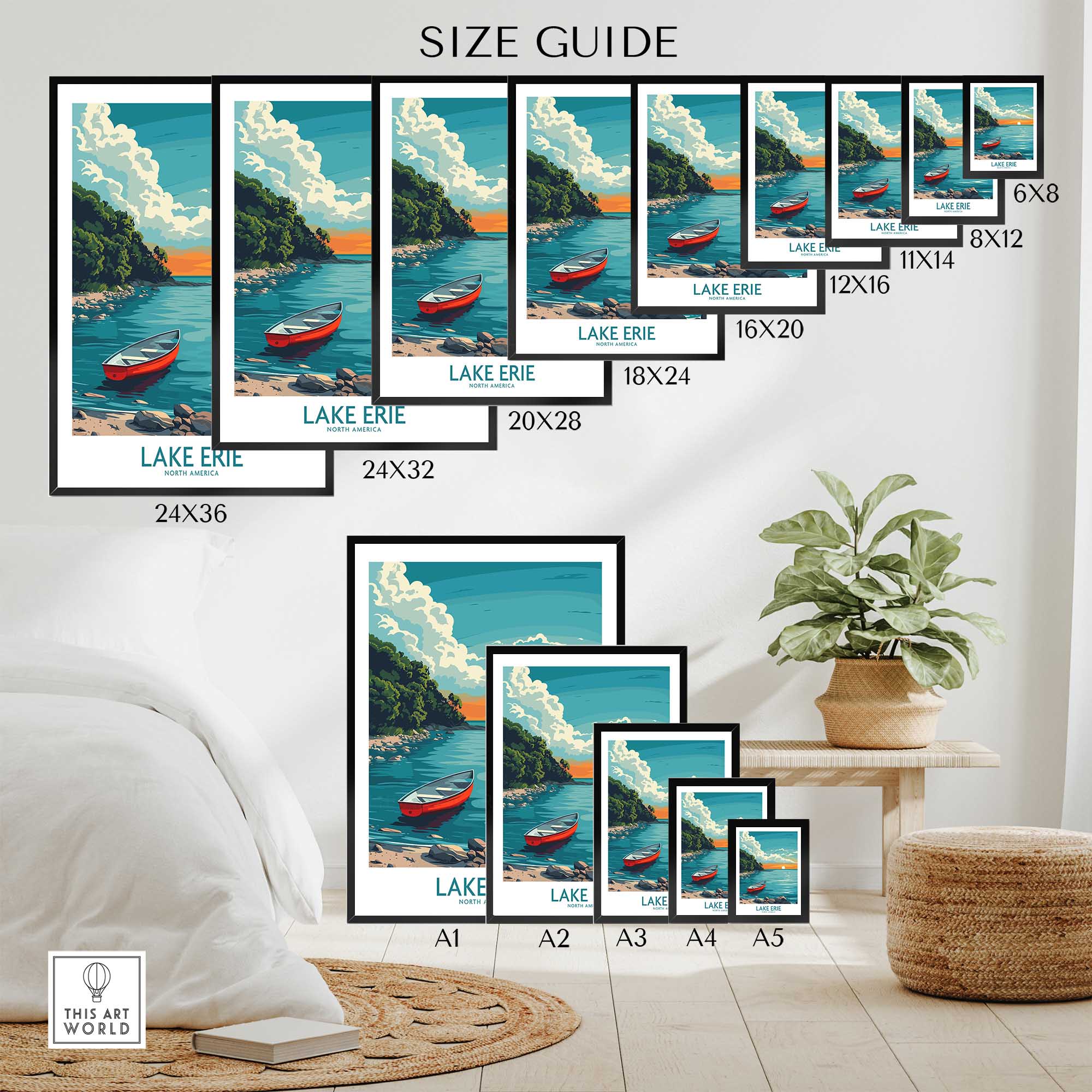 Lake Erie Print - Great Lakes-This Art World