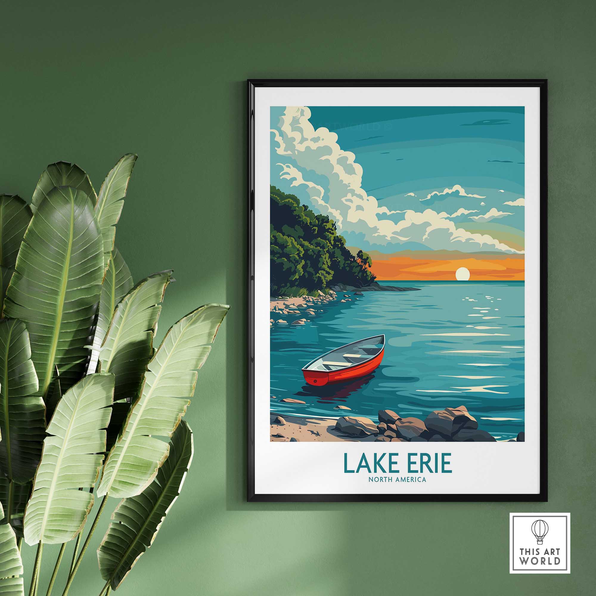 Lake Erie Print - Great Lakes-This Art World
