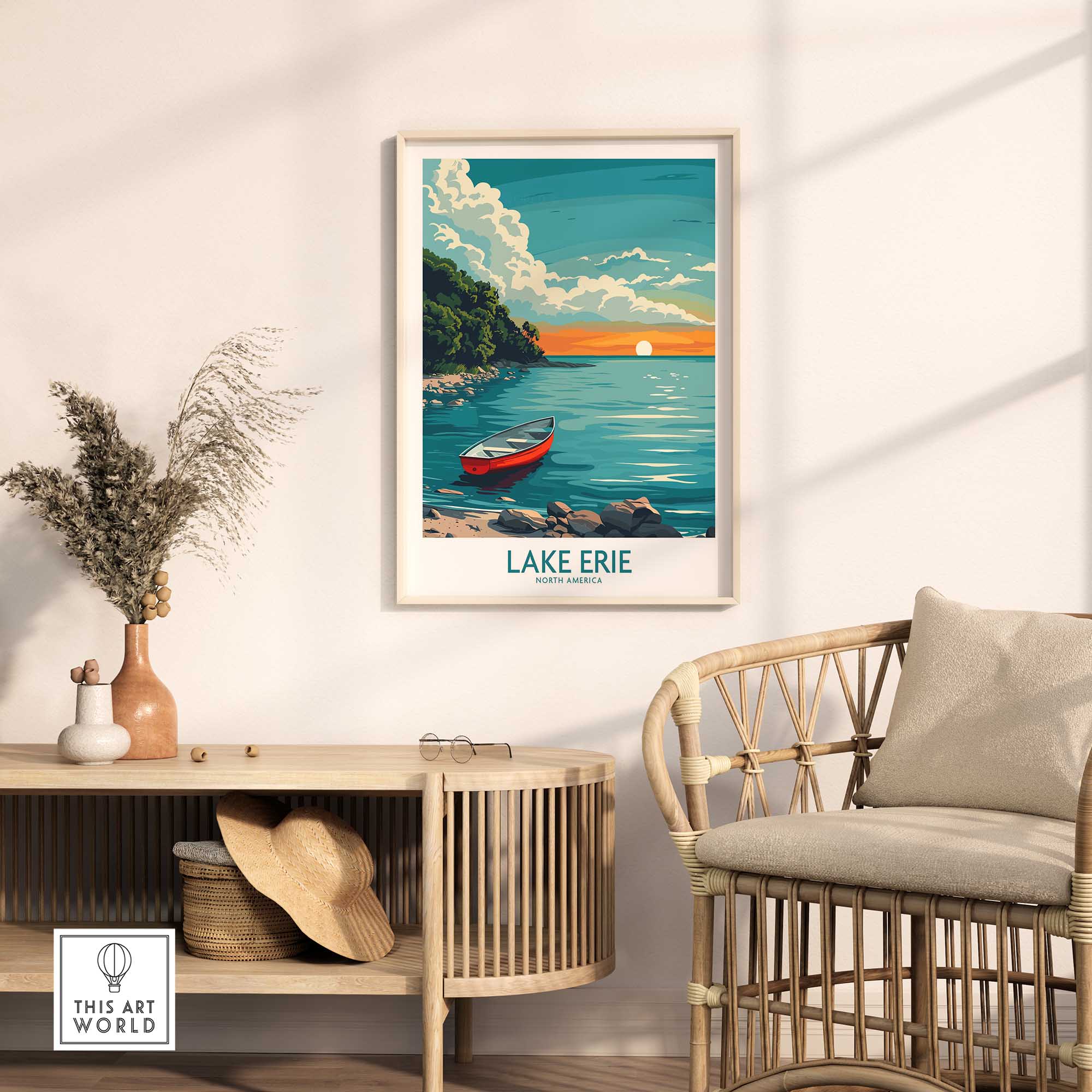 Lake Erie Print - Great Lakes-This Art World