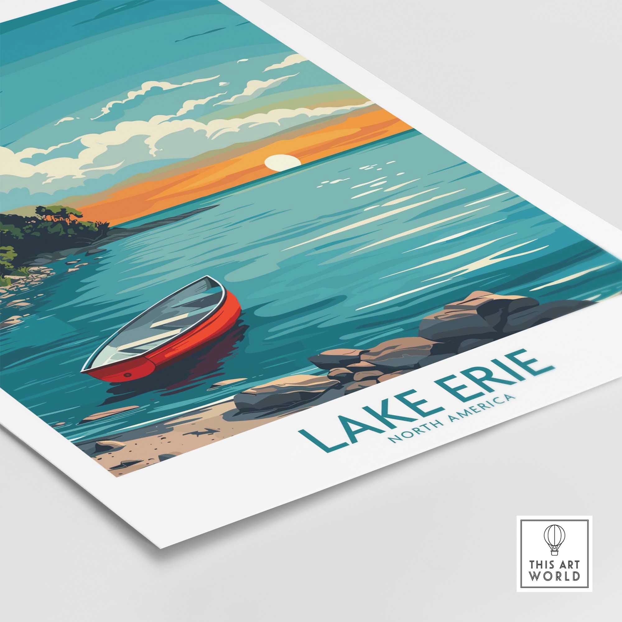 Lake Erie Print - Great Lakes-This Art World