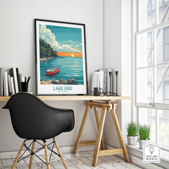 Lake Erie Print - Great Lakes-This Art World