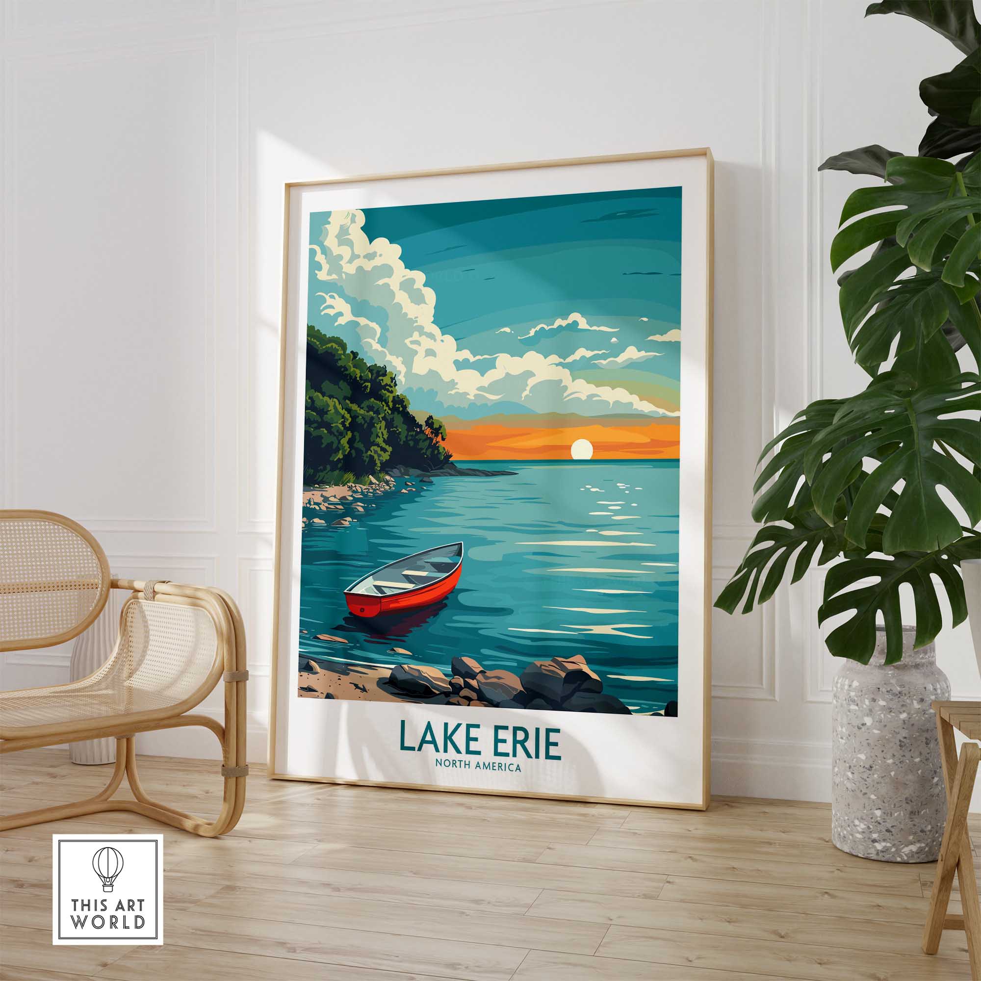 Lake Erie Print - Great Lakes-This Art World