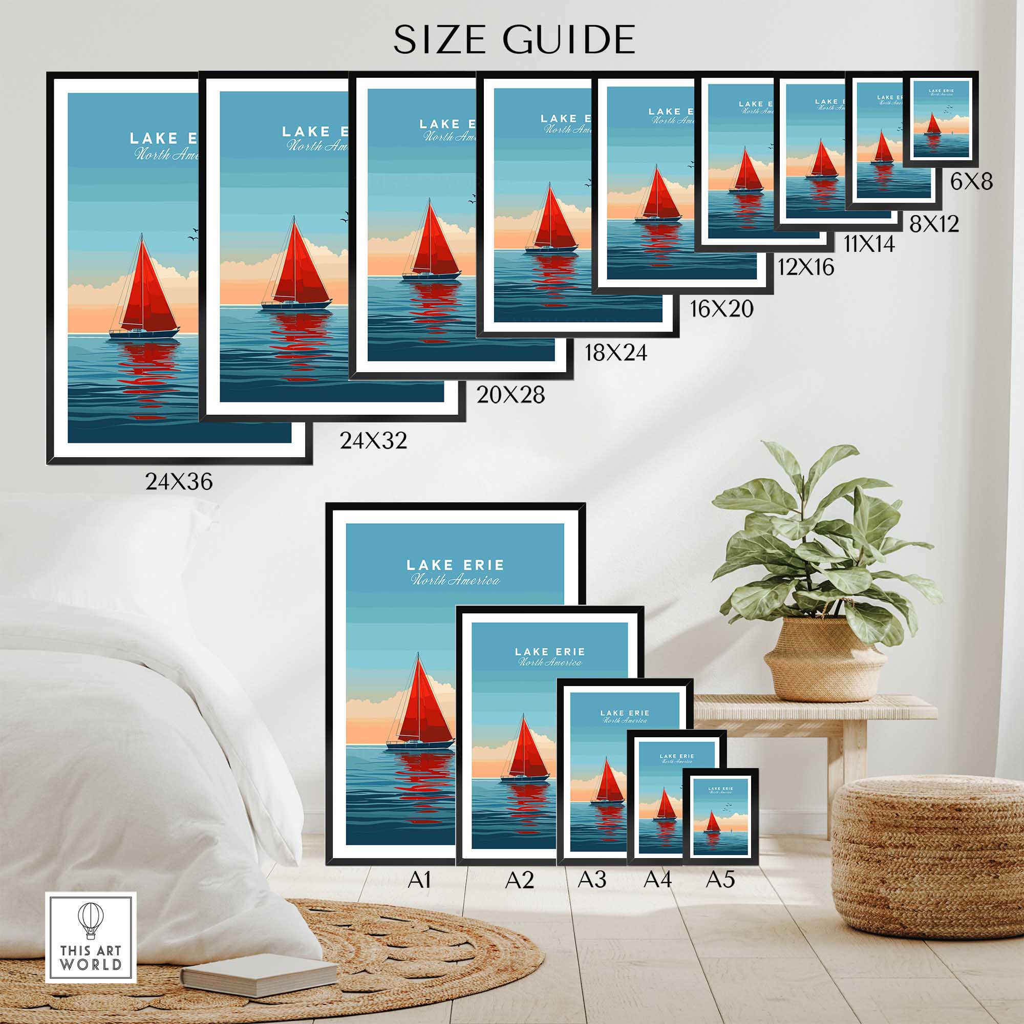 Lake Erie Travel Poster-This Art World