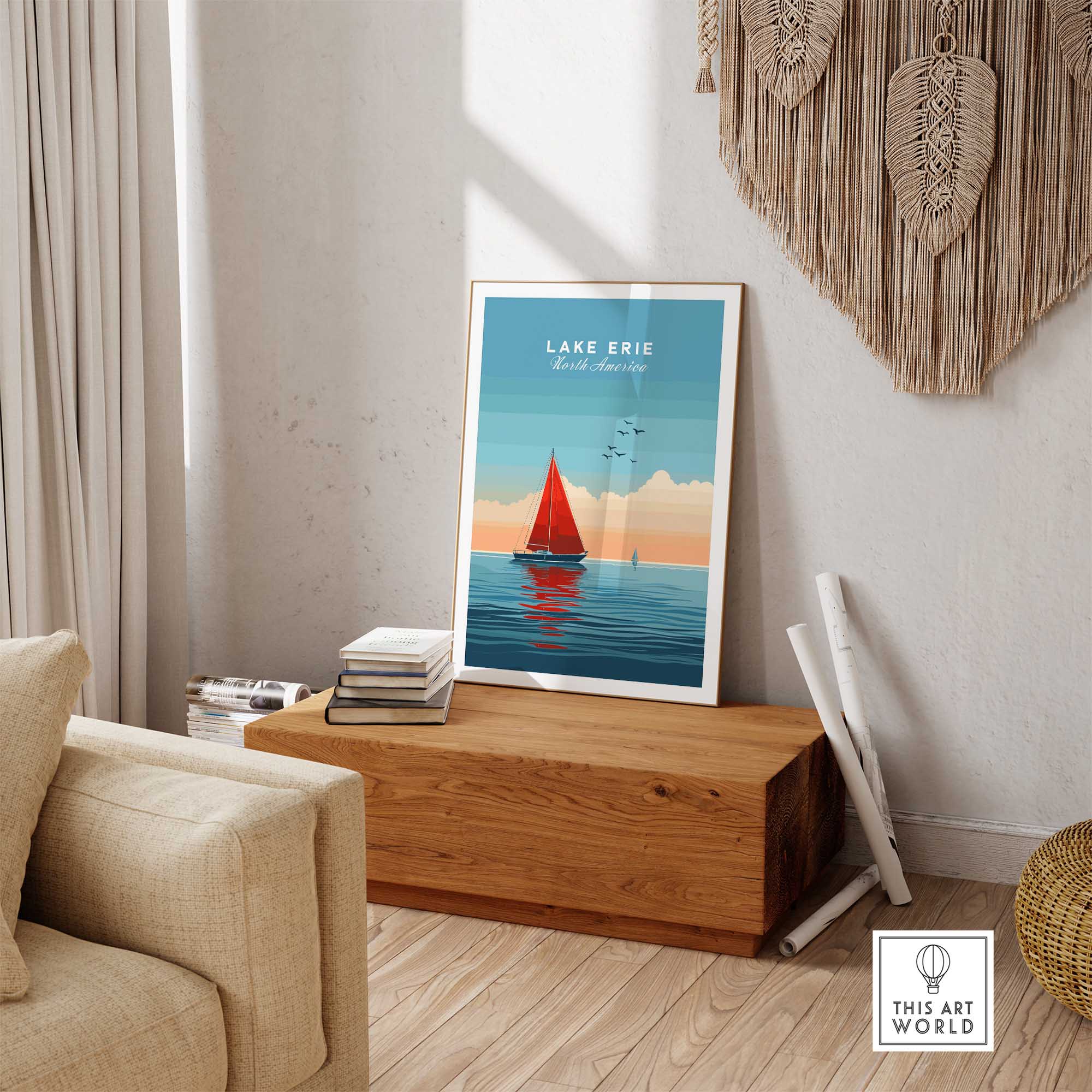 Lake Erie Travel Poster-This Art World