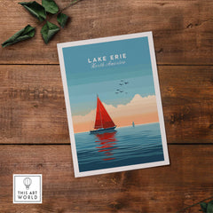 Lake Erie Travel Poster-This Art World