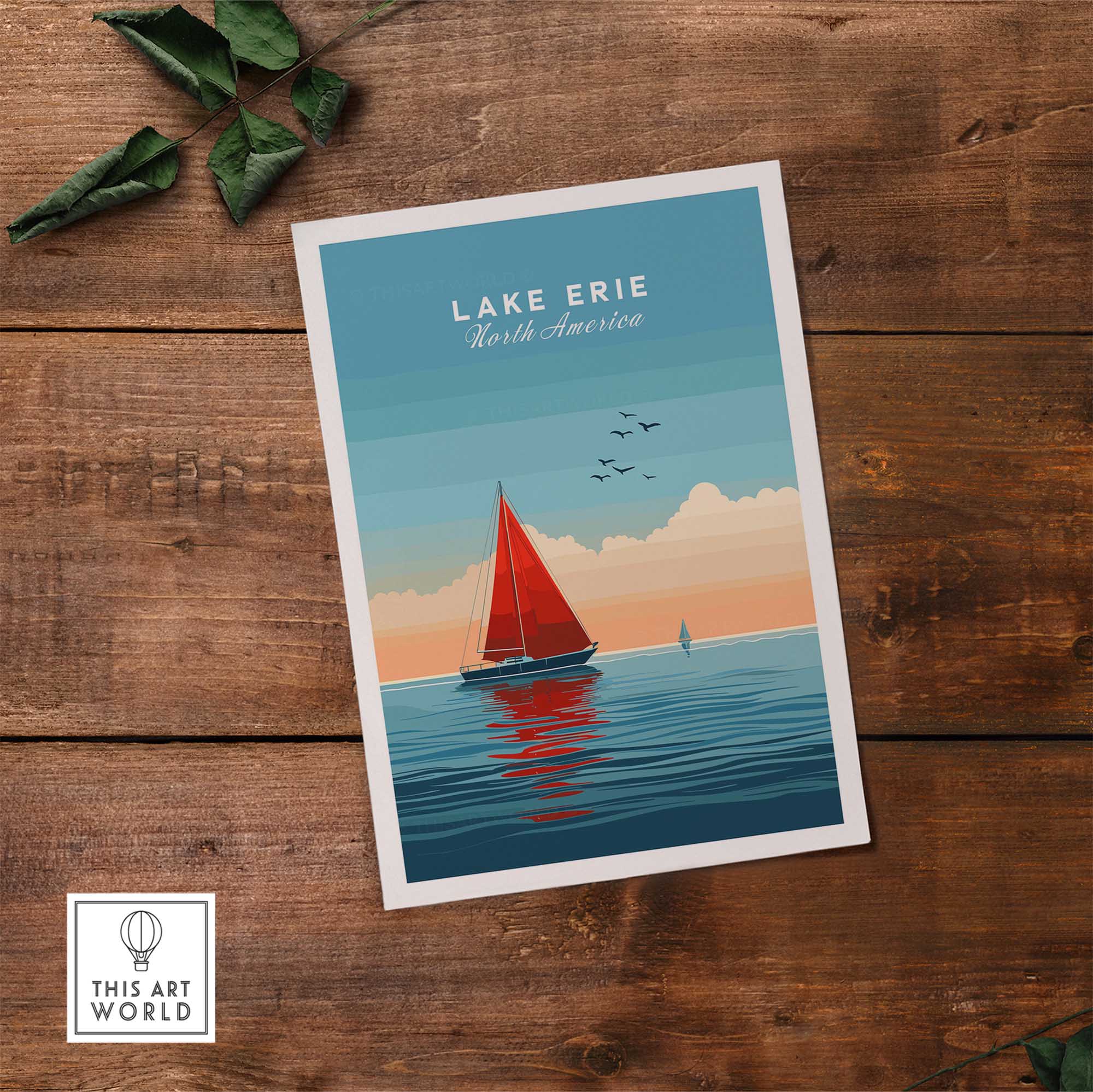 Lake Erie Travel Poster-This Art World