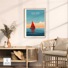 Lake Erie Travel Poster-This Art World