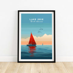 Lake Erie Travel Poster-This Art World